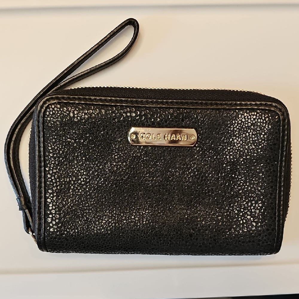 Cole Haan Black Wristlet